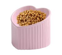 Cuenco de Comida para Gatos de cerámica, Cuencos elevados para Gatos de cerámica | Comedero Inclinado para Alimentos para Mascotas, Cuenco de Agua en Forma de corazón para Gatos, comedero para