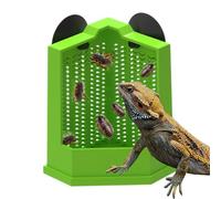 Cuenco de Comida para Gecko,Cuenco de Comida Rana con para terrario - Alimentador antifugas para Esquina terrario,Propietarios