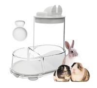 Cuenco de comida para hámster, automático para conejos, dispensador de agua desmontable transparente y estable para jerbos, ratones, palomas, loros, hurones, chinchillas