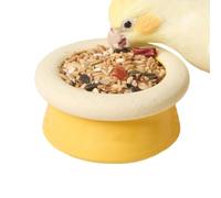 Cuenco de Comida para pájaros y Bebedero 2 en 1 con Afilador de Pico | Cuenco de pómez natural para comida Loros, inseparables, canarios, ninfas, periquitos y cotorras sol