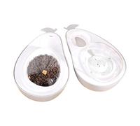 Cuenco de comida para perros, forma de aguacate, alimentación lenta, cuenco para perros con soporte deslizante, 2 cuencos de comida para agua y lavable para perros grandes, cuenco de plástico doble