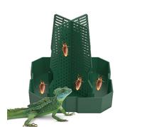 Cuenco de comida para reptiles, plato de alimentación para reptiles,Plato de comida Leopard Gecko - Plato de presa de inserción mutua, cuenco para mascotas lagarto Gecko, cuencos de alimentación