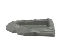 Cuenco de comida para tortuga, cuenca alimentaria para serpientes | Bandeja de agua y comida de imitación piedra para terrario