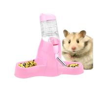 Cuenco de Comida y Agua para hámster - Dispensador automático de Comida y Agua para hámster | Botella de para de 80 ml, Accesorios para Mascotas sin