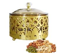 Cuenco de con tapa - diseño estrella | Bandeja decorativa | de almacenamiento, aperitivos y golosinas, ideal para reuniones familiares, bodas, banquetes, celebraciones