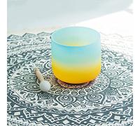 Cuenco de cristal de 440 Hz for cantar, color dual, cuenco de chakra de percusión curativo de sonido profesional, regalo for amantes de la música de meditación de yoga (Color : 8Inch)