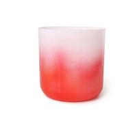 Cuenco de cristal de alquimia degradado rosa claro cósmico de 7 pulgadas D Note 440HZ para yoga, meditación y curación de sonido
