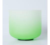 Cuenco de cristal de chakra verde de 8 pulgadas, 432 Hz, cuenco de sonido para meditación y curación, incluye mazo de goma y junta tórica
