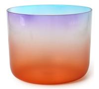 Cuenco de cristal de color E Note de 440 Hz, 6 pulgadas, con mazo de gamuza y junta tórica, cuenco de sonido de chakra del plexo solar de cuarzo transparente for meditación de yoga y baño de sonido