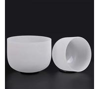 cuenco de cristal de cuarzo Cuenco de cristal 10 pulgadas, cuencos cuarzo blanco, curación sonido, Yoga, meditación, cuenco para cantar chakras para sanación del sonido(10G Throat Chakra)