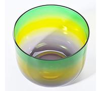 Cuenco de cristal de cuarzo transparente de color arcoíris de 6 pulgadas, mente tranquila, calma el alma, equilibra el chakra corporal, ajuste del estado emocional, con bolsa de transporte (color: 432