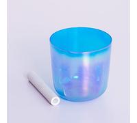 Cuenco de cristal de cuarzo transparente, para yoga, meditación, terapia, calma la mente, alivia el alma, equilibra el chakra corporal, ajuste emocional (color: 432 Hz, tamaño: 8 pulgadas D)