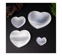 Cuenco de cristal en forma corazón yeso, 40-50 g, for decoración del hogar Gemstone Stone