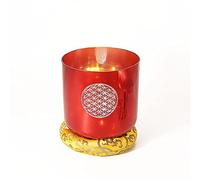 Cuenco de cristal for cantar, grabado de alquimia roja, cuenco de chakra de 440 Hz con estuches de transporte resistentes, cuenco de sonido for meditación de yoga y curación de sonido (Color : 8Inch