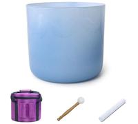 Cuenco de cristal natural con sonido for meditación, oración y sanación con sonido, 440 Hz, 7 pulgadas, color C Note, chakra raíz, con estuche de transporte
