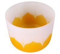 Cuenco de Cristal para Cantar, Cuenco para Cantar Chakra del Corazn para Meditacin de Curacin de Sonido (Nota amarilla E