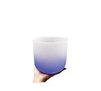 Cuenco de Cristal Sonoro 432 hz/440 hz 7 "nota A medio Color gradiente Chakra sonido curativo cristal de cuarzo esmerilado cuenco tibetano(440hz B)