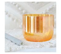Cuenco de cristal transparente para cantar o-Sound Yoga Music Bowl Sound Bowl Yoga Bowling Instrumento musical (oro 7 pulgadas)