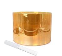 Cuenco de cristal transparente para yoga, meditación, curación de sonido, 7 pulgadas, nota 432 Hz, cuenco de alquimia de luz cósmica con golpeador y junta tórica, mejora tu experiencia de meditación