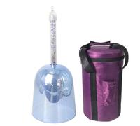 Cuenco De Cuarzo Transparente De 15 Cm Con Asa De Color, Cuenco De Afinación Profesional De 7 Tonos, For Aliviar El Estrés, Terapia De Sonido Budista, Con Martillo De Percusión(C4 tone,432hz)