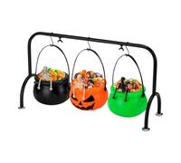 Cuenco de de Halloween genérico - Tazones de de Halloween de 3 Paquetes, Brujas Cauldron, servidores de Fiesta Decorativos Candy Bowls con Rack | Portabonos De, Pantalla de Entrada