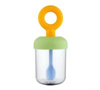 Cuenco de desayuno portátil a prueba de fugas de 500 ml con cuchara y caja de aderezo separada para yogur, ensalada y aperitivos (verde)