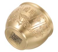 Cuenco de dinero de latón con forma de cuenco de riqueza, estatua y cuenco de tesoro de escritorio