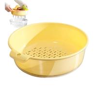 Cuenco de drenaje de cocina, lavabo de frutas de doble capa, práctica lavadora de bayas y tomates, cesta de almacenamiento de alimentos para lavar verduras y frutas