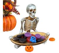 Cuenco De Dulces De Halloween Genérico - Tazón De Dulces Cráneo,Plato Vintage Resina Para Frutas Snacks Joyería | De miedo Para Servicio Mesita De Noche Oficina Cumpleaños Encimera