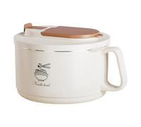 Cuenco de fideos,1650 ml con mango plegable y resistente al calor | Fideos y tazón de ensalada para el almuerzo,para Interior Oficina Escuela Apartamento Hotel Picnic Camping
