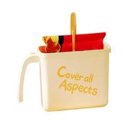 Cuenco De Fideos Instantáneos PP 19x13,5x6,5 Cm - Cuenco De Comida Sin Enjuague, Portátil Resistente Al Calor | Con Cubiertos Integrados Para Un Placer Fácil, De PP De Gran Capacidad Con Tenedor