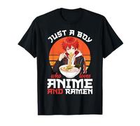 Cuenco de Fideos japoneses Just A Boy Who Loves Anime y Ramen Camiseta
