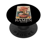 Cuenco de Fideos japoneses Ramen Tokio Retro Japanese Kana Souvenir PopSockets PopGrip Adhesivo