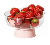Cuenco de frutas de cocina, elegantes cuencos de frutas con pedestal, bonito cuenco de frutas de pedestal, soporte para aperitivos de caramelos, exhibición de mesa con pedestal de drenaje extraíble