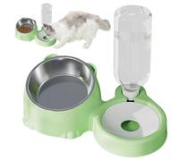 Cuenco de gato elevado genérico | Tilted Cat Feeding Bowls | Stainless Steel Pet Feeding Bowls, Cat and Dog Food Pet with Automatic Water Feeder, 25,5 x 16 x 14,5 cm Automatic Water Dispenser for Cats