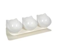 Cuenco De Gatos | Plato Inclinado 15 Grados A Prueba De Derrames | Y Plato De Alimentos para Gatos | para Razas Pequeñas Medianas Y Grandes Y Agua Salón Dormitorio Y Balcón