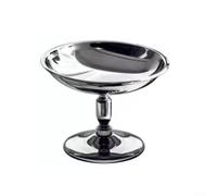 Cuenco de helado de acero inoxidable con base ancha, elegante contenedor de metal pulido para Sundae para fiesta en casa, picnic, camping, apto para lavavajillas (C)
