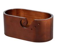 Cuenco de hilo, cuencos de hilo para crochet, soporte de madera de forma ovalada con múltiples agujeros, cuenco de ganchillo de gran capacidad para coser, tejer, almacenamiento, r