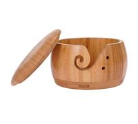 Cuenco de hilo de punto - Puerta de lana de madera, herramienta organizadora artesanal hecha a mano | Kit de accesorios de ganchillo para principiantes y entusiastas con superficie lisa para gest