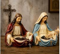 Cuenco de la Virgen María, estatua de soporte de rosario, regalo católico de la madre bendita, cuenco de oración para llaves, recuerdo de Nuestra Señora Gracia, plato decorativo para el altar del