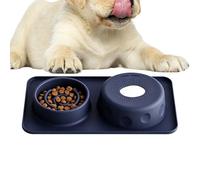 Cuenco de Lamer para Perros con Pelota Que Rueda Plato De Silicona 2 En 1