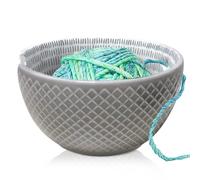 Cuenco de lana, cuenco de cerámica, soporte para cuencos de punto, cuenco de lana hecho a mano, cuenco de lana, cuenco de hilo hecho a mano para tejer accesorios de ganchillo DIY regalo para mujeres