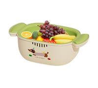 Cuenco de lavado de frutas, colador, juego de mezcla, herramienta de preparación que ahorra espacio, recipiente de cocina multipropósito para pasta, ensalada de arroz, preparación de alimentos, 7,8 x