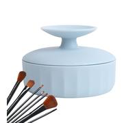 Cuenco de limpieza de brochas cosméticas, almohadilla de limpieza de brochas de uso húmedo y seco, soporte para brochas de maquillaje, herramienta de limpieza para almacenamiento y secado al aire