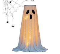 Cuenco de luminoso para Halloween - Decoraciones fantasmas espeluznantes, estatua para porche cocina, cuarto de baño, jardín, casa interior y exterior
