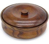 Cuenco de Madera para Servir Ensaladera de Madera con Tapa para Sopa de Frutas y Verduras, Pasta, Textura de Madera de azufaifa, Cuenco de Fideos instantáneos,-L