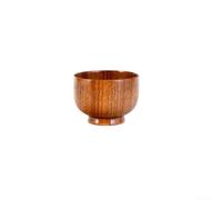 Cuenco de madera tradicional hecho a mano para servir arroz, ramen, sopa, salsas, condimentos y aplicaciones de pudín (9 cm)