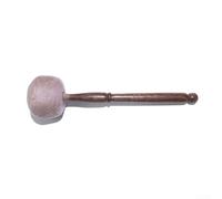 Cuenco de meditación con mango de madera y cabeza de algodón para una salida de sonido clara y consistente (tamaño L marrón)