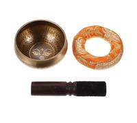 Cuenco de Meditación Dorado de Cobre, Portátil y Ligero para Viajes | Uso Terapéutico y Fácil Manejo, para Meditaciones de Mujeres y Hombres, Incluye Palo y Tapete Color Aleatorio