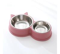Cuenco de metal para perros, de agua para gatos, juguetes para lamer cachorros, base antideslizante, diseño resistente que evita que se vuelque para beber y comer, 11.81 x 5.51 x 1.97